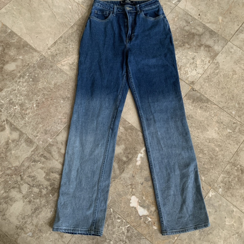 Hollister Ultra High Rise‎ Stacked Vintage Straight Stretch 1R W 25 L 31 Jean